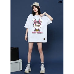 Áo thun nam nữ unisex Thỏ Bad Bunny 802 form rộng tay lỡ HY KOREA