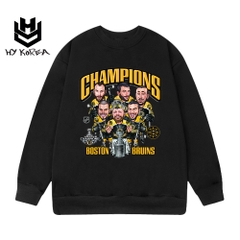 Áo Sweater Form Rộng HY KOREA Chất Nỉ Bông In Hình Champions 417