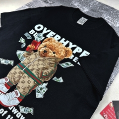 Áo Thun Tay Lỡ HY KOREA Cotton 100 Richkid money bear 1242 Nam Nữ Form Rộng Unisex