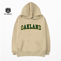 Áo Hoodie HY KOREA Vải Nỉ Nam Nữ In HìnhOAKLAND 409 Nỉ Sweater Unisex