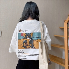 TL21 Áo Thun Tay Lỡ Unisex TOM JERRY COOPER