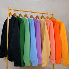 [Mã LT50 giảm 50K đơn 150K] Áo Sweater Nam Nữ HY KOREA Trơn Chất Nỉ Bông Dày Dặn Form Rộng Freesize Unisex