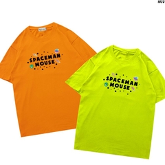 Áo thun tay ngắn nam nữ Vải cotton 75% form rộng Gấu Spaceman 1023 HY KOREA