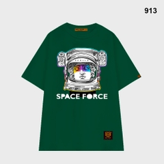 Áo phông tay lỡ Unisex Nam Nữ form rộng Space Force 913