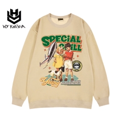 Áo sweater HY KOREA nam nữ form rộng thời trang unisex Special Chill 412