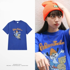 Áo Thun Tay Lỡ PE Form Rộng Nam Nữ In Hình Parappa 03