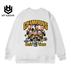 Áo Sweater Form Rộng HY KOREA Chất Nỉ Bông In Hình Champions 417