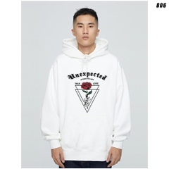 Áo Hoodie Nỉ Bông HY KOREA Hoa hồng Unexpected 806 Unisex Streetwear