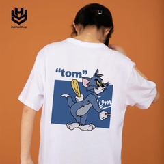 Áo Thun Tay Ngắn Tom & Jerry In KTS Form Rộng Unisex Nam Nữ, Cotton 75%, Co Giãn, Loại Tốt,HaiHaiShop