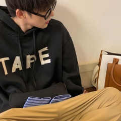 Áo Hoodie Oversize Form rộng, Áo nỉ chui đầu Unisex Tape DC290