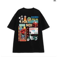 Áo thun nam nữ unisex form rộng tay lỡ HANOI 1045 HY KOREA