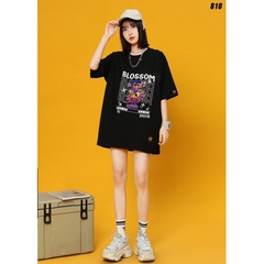 Áo thun form rộng tay lỡ nam nữ unisex Blossom 810 HY KOREA
