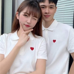 Áo Polo HY KOREA Nam Nữ Vải Cá Sấu 4 Chiều Cổ Trụ Thêu Logo Trái Tim 19