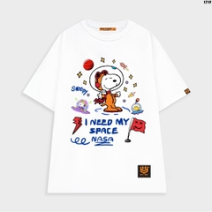 Áo thun nam nữ HY KOREA Snoopy Nasa 1219 cotton 75% form rộng tay lỡ