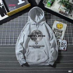 Áo Hoodie nỉ form rộng Unisex Mặt trăng 882 dành cho nam nữ