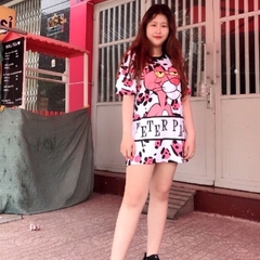 Áo Thun HY KOREA Phom Dài Đầm In 3D Kute