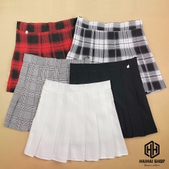 Chân váy tennis caro  Check tennis skirt  LimeOrangevn