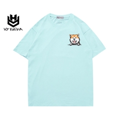 Áo thun tay ngắn nam nữ form rộng Shiba 937 HY KOREA