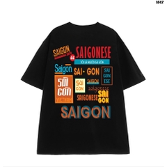 Áo thun unisex form rộng tay lỡ SAIGONESE 1042 HY KOREA