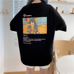 TL21 Áo Thun Tay Lỡ Unisex TOM JERRY COOPER