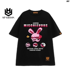 Áo thun nam nữ Thỏ hồng Mischievous 887 HY KOREA unisex