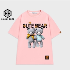 Áo phông cute tay lỡ form rộng unisex in hình Cute Bear 464