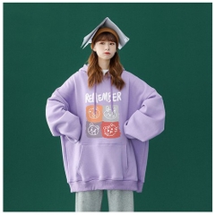 Áo hoodie nam nữ Áo sweater nỉ nam nữ from rộng Unisex chất nỉ ngoại 2 lớp dày dặn Remember DC302