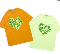 Áo thun tay ngắn form rộng vải cotton 75 unisex Trái tim 1025