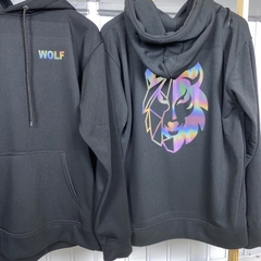 Áo Hoodie Nữ Nam Khoác Nỉ Form Rộng Kiểu Sweater Unisex In Hình Phản Quang Sói 2 Mặt 47