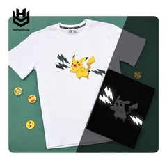 Áo Thun Phản Quang Dẻo Pikachu  Cotton 75% Form Rộng Unisex Nam Nữ Rẻ Đẹp HaiHaiShop, Ken T-Shirt.