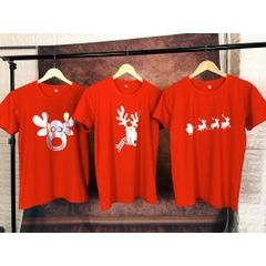 Áo thun Noel HY KOREA tay ngắn nam nữ cotton 75% form rộng In Hình Chuông Noel PQ164