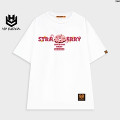 Áo thun nữ cute tay lỡ form rộng Bánh donut dâu 1154 HY KOREA