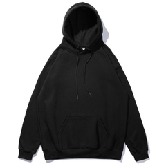 Áo Hoodie Trơn Màu Đen