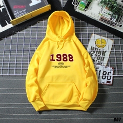 Áo Hoodie Couple Nam Nữ in hình 1988 HY KOREA  807 Vải Nỉ Bông