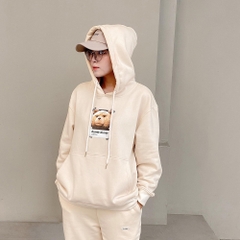 Áo Hoodie Nỉ Trơn Unisex basic, áo khoác nỉ trơn nam nữ form rộng Gấu dumb DC288 - Haihaishop