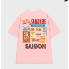 Áo thun unisex form rộng tay lỡ SAIGONESE 1042 HY KOREA