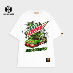 Áo thun tay lỡ form rộng áo phông unisex in hình Xe Mtn Dew 574