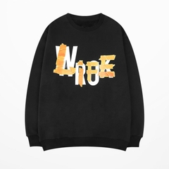 Áo Sweater form rộng nam nữ nỉ bông unisex In Chữ Life băng keo 687