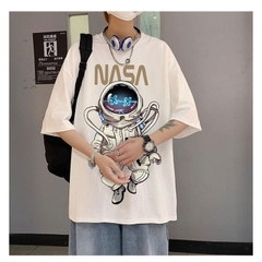 Áo Thun Nam Form Rộng Streetwear Áo Phông Unisex Basic Cotton Oversize Giá Rẻ In Phi Hành Gia 274