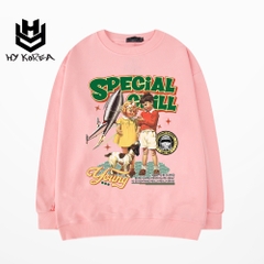 Áo sweater HY KOREA nam nữ form rộng thời trang unisex Special Chill 412