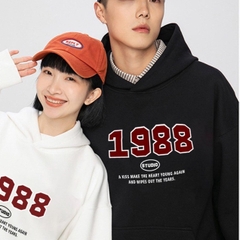 Áo Hoodie Couple Nam Nữ in hình 1988 HY KOREA  807 Vải Nỉ Bông