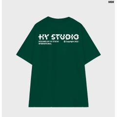 Áo Thun Tay Lỡ cotton 100 HY STUDIO INTERNATIONAL 1036 nam nữ form rộng