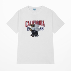 Áo Thun Tay Lỡ PE Form Rộng Nam Nữ Unisex In Hình Gấu California 05