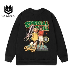 Áo sweater HY KOREA nam nữ form rộng thời trang unisex Special Chill 412