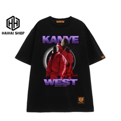 Áo thun tay lỡ vải cotton 75 nam nữ form rộng co giãn in hình Kanye West 592