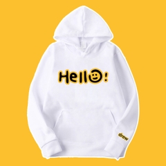 Áo hoodie nam nữ,Áo sweater nỉ nam nữ from rộng Unisex chất nỉ ngoại 2 lớp dày dặn Hello DC280.