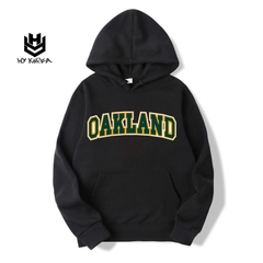 Áo Hoodie HY KOREA Vải Nỉ Nam Nữ In HìnhOAKLAND 409 Nỉ Sweater Unisex