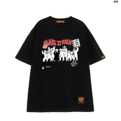 Áo phông unisex tay lỡ form rộng nam nữ Makeitrain 1073 HY STUDIO