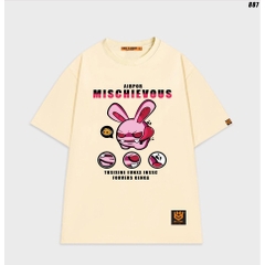 Áo thun nam nữ Thỏ hồng Mischievous 887 HY KOREA unisex