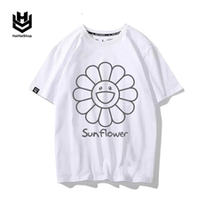 Áo Thun Phản Quang Sun Flower Cotton 75% Form Rộng Unisex Nam Nữ Rẻ Đẹp HaiHaiShop, Ken T-Shirt.